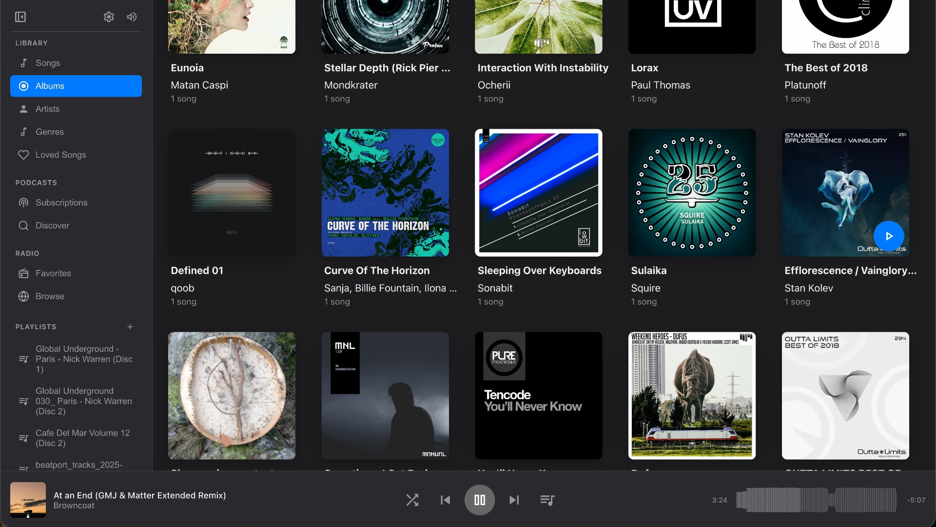 Albums grid